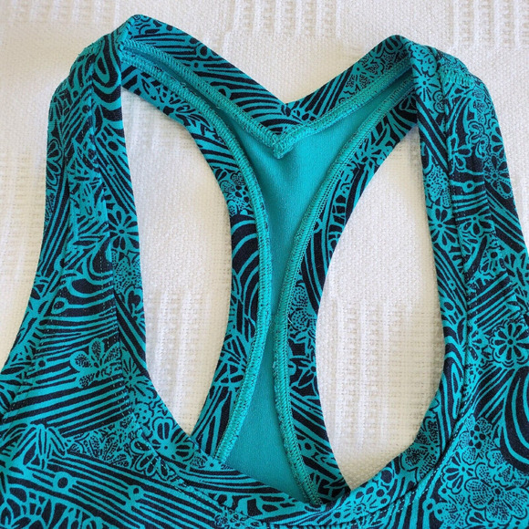 Lululemon | CRB Cool Racerback II Tank | Kitakami Viridian Green Black | 2 - Picture 4 of 14